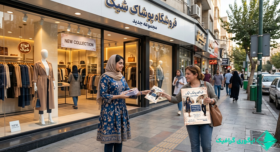 خرید و دانلود طرح لایه باز تراکت لباس فروشی