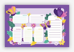 برنامه هفتگی دانش آموزی لایه باز