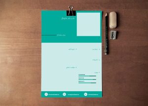 قالب رزومه خام و لایه باز