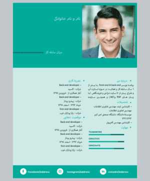 فایل لایه باز رزومه کد 08