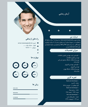 رزومه لایه باز و خام کد 01