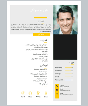رزومه لایه باز و خام کد 05