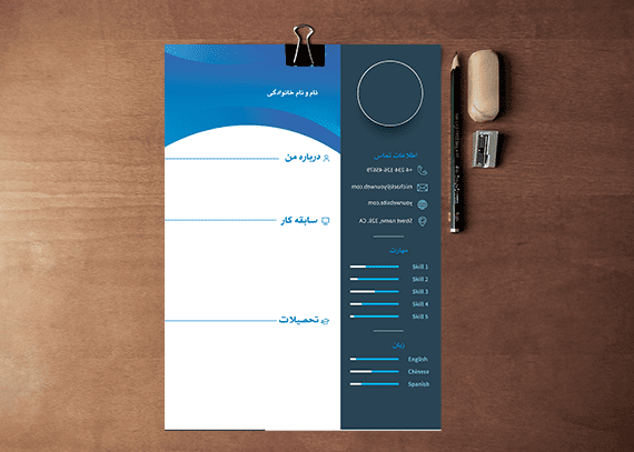 رزومه کاری خام کد 09