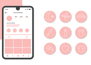 کاور هایلایت اماده صورتی دخترانه