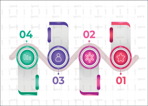 طرح مرحله ای اینفوگرافیک