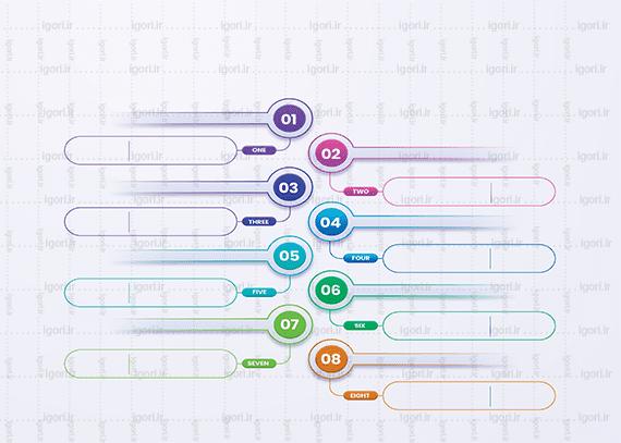 طرح قالب Infographic کد61