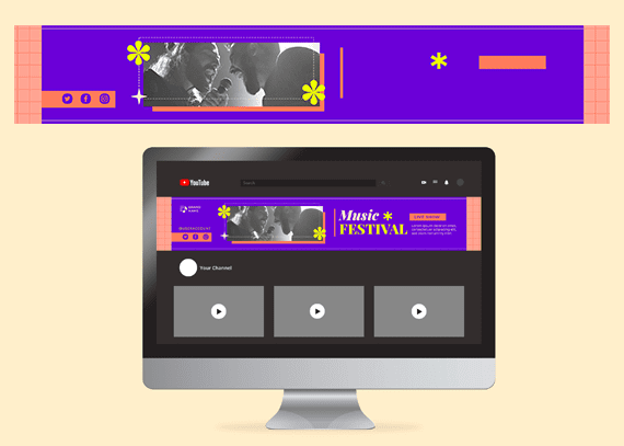 هدر لایه باز برای سایت موزیک