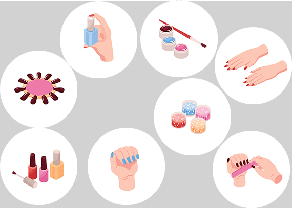 طرح آماده کاور هایلایت برای پیج ناخن