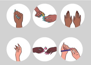 طرح ناخن هایلایت استوری