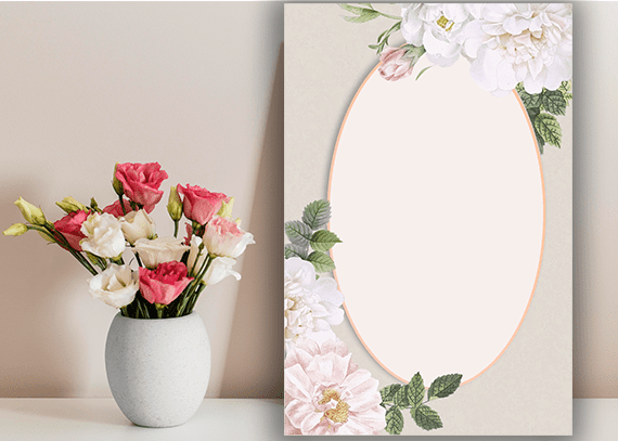 حاشیه گل لایه باز و آماده تقدیرنامه