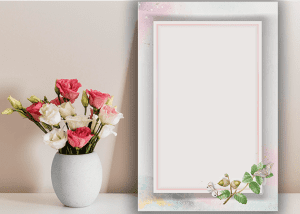 حاشیه گل ساده و جذاب برای تقدیر نامه