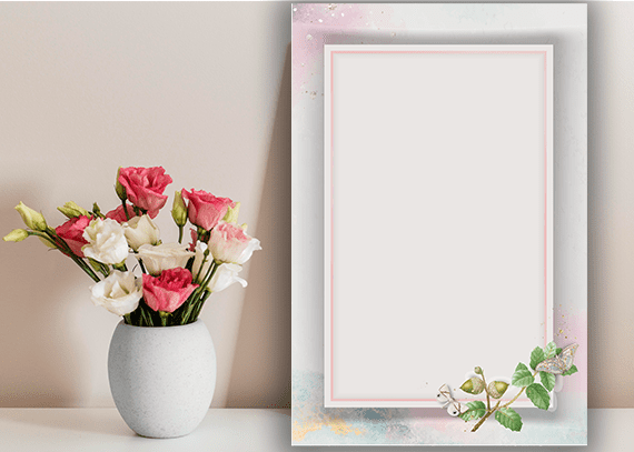 حاشیه گل ساده و جذاب برای تقدیر نامه