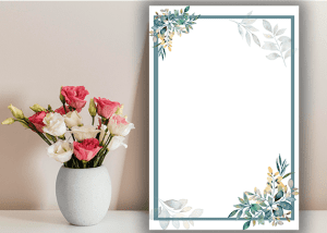 طرح حاشیه گل - طرح خام تقدیر نامه