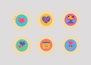 طرح ۶ تایی عاشقانه هایلایت اینستاگرام