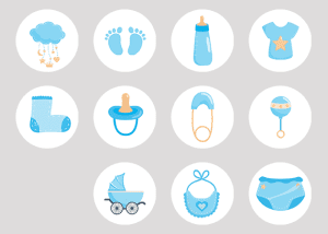 طرح نوزادی آبی رنگ کاور پیج سیسمونی