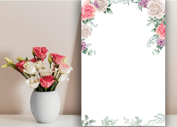 حاشیه گل مناسب پوستر و دفتر