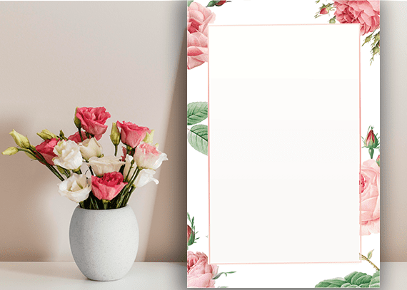 طرح حاشیه گل آماده و خام