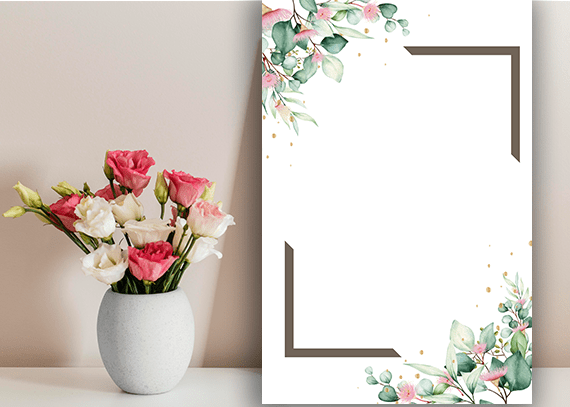 حاشیه گل خام برای طرح لوح تقدیر