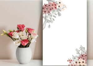 طرح حاشیه گل گوشه ای آماده