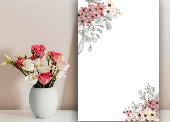 طرح حاشیه گل گوشه ای آماده