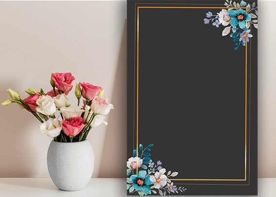 طرح حاشیه گل تیره فوق العاده