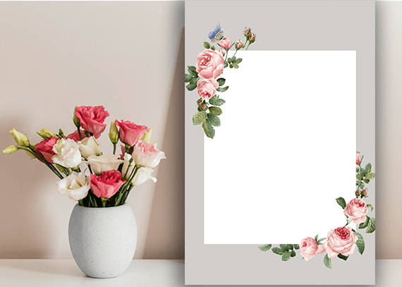 طرح حاشیه گل برای پوستر و لوح تقدیر