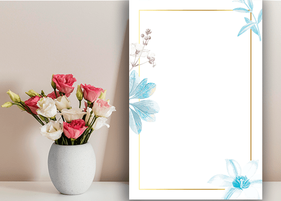 فایل حاشیه گل برای لوح سپاس