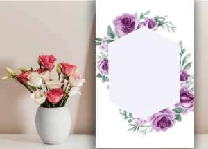 طرح خام حاشیه گل مناسب پوستر تبریک