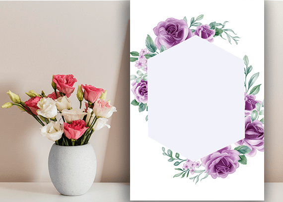 طرح خام حاشیه گل مناسب پوستر تبریک