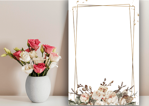 حاشیه گل مناسب لوح تقدیر