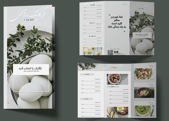 بروشور لایه باز طرح ارگانیک و سلامت 50