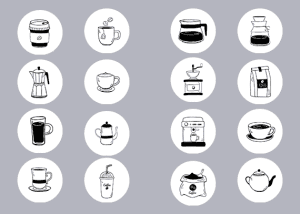 طرح آماده کاور هایلایت کافی شاپ