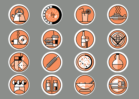 طرح نارنجی کاور هایلایت استوری رستوران 25