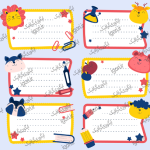 برچسب نام طرح حیوانات