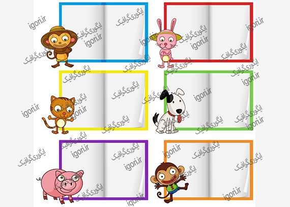برچسب نام طرح حیوان کیوت