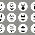 کاور هایلایت لباس زیر سیاه و سفید