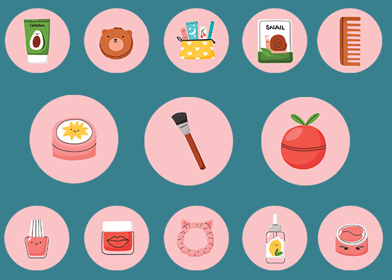 کاور هایلایت صورتی لوازم آرایش 51