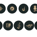 کاور مشکی رنگ هایلایت موسیقی