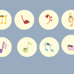 کاور هایلایت طرح الفبای موسیقی