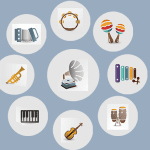 طرح آلات موسیقی کاور هایلایت