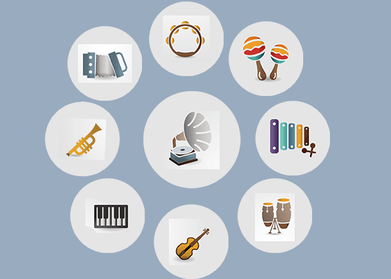 طرح آلات موسیقی کاور هایلایت  54