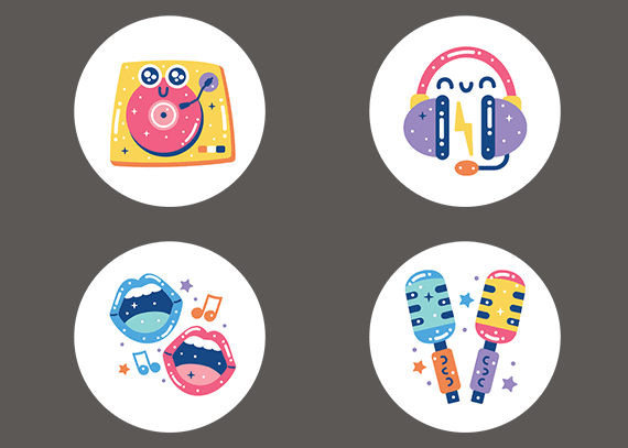 کاور 4تایی مینیمال هایلایت موزیک 72