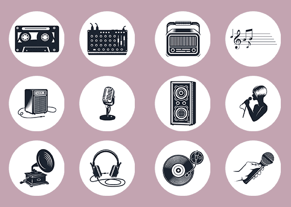 کاور هایلایت استوری موزیک سیاه سفید 9