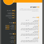 قالب رزومه با طراحی منحصر به فرد
