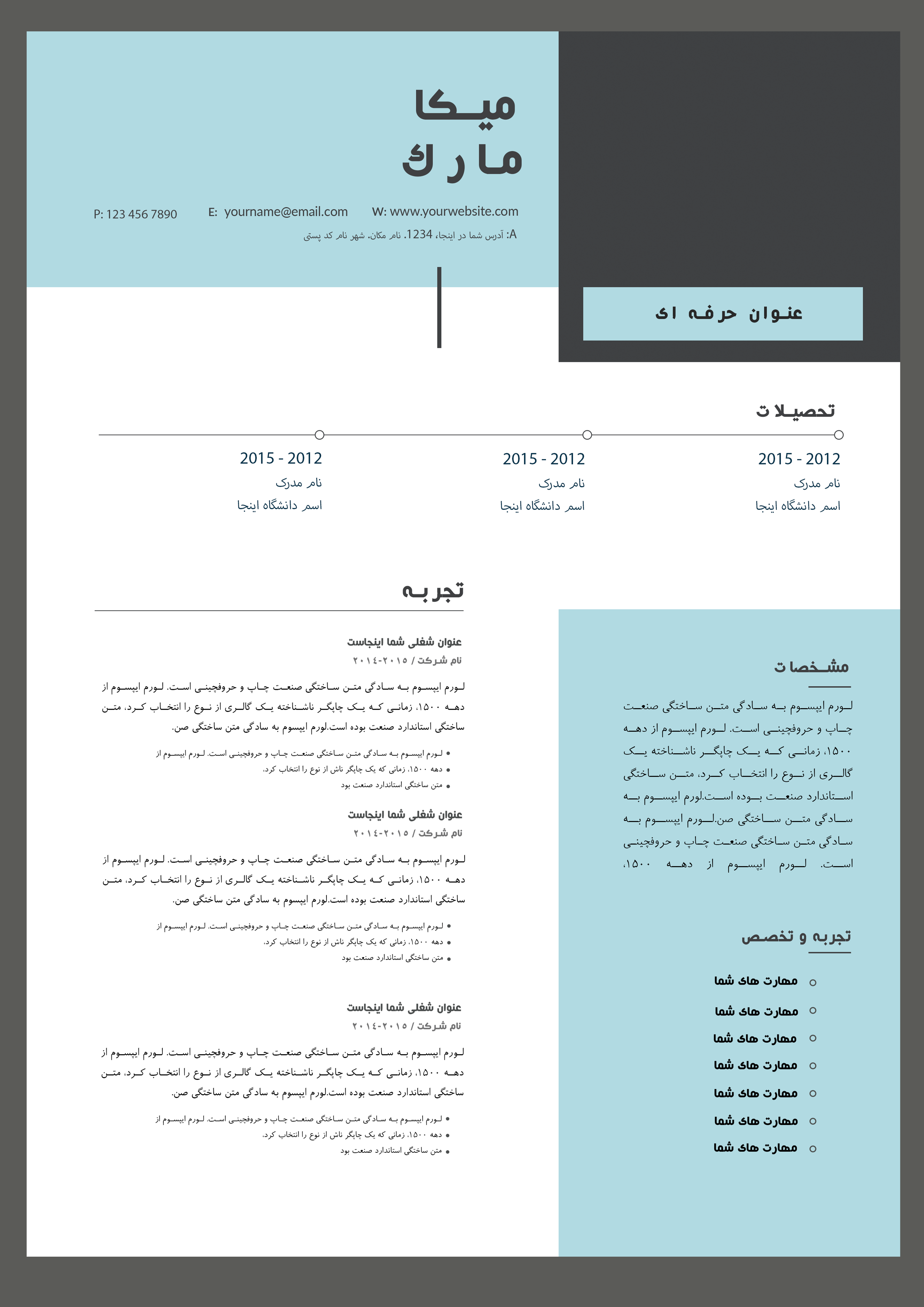 رزومه لایه باز با طراحی اختصاصی 69