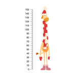 استیکر اندازه گیری قد طرح گاو کیوت