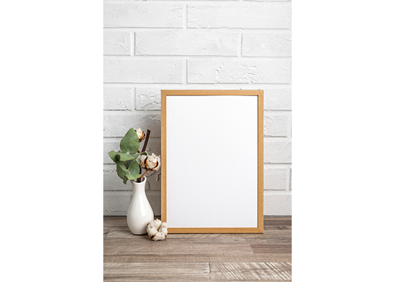 موکاپ قاب و گل پنبه ای 17