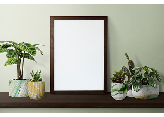 موکاپ قاب و گلدون کد 05
