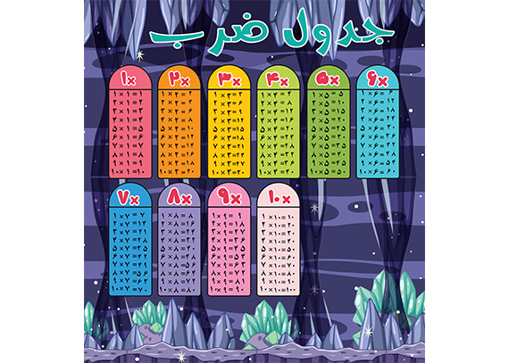 جدول ضرب طرح طبیعت بکر