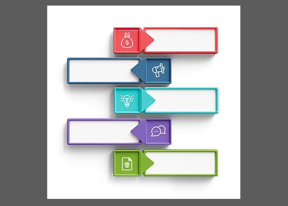 طرح خلاقانه اینفوگرافیک‌ لایه باز